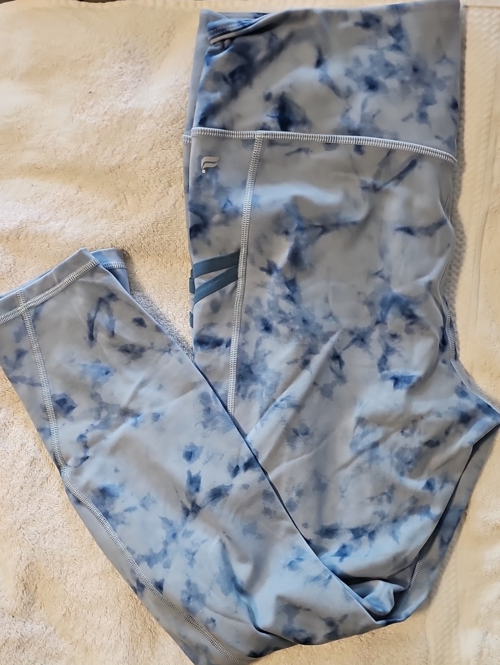 Fabletics Blue Motion 365 Tie-Dye Active Leggings